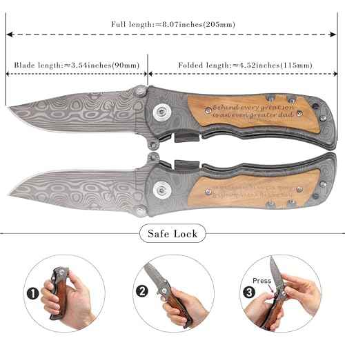 Father of the Groom Wedding: Behind Every Great Son Is an Even Greater Dad Pocket Knife, Thank You Gifts for Dad on Wedding Day