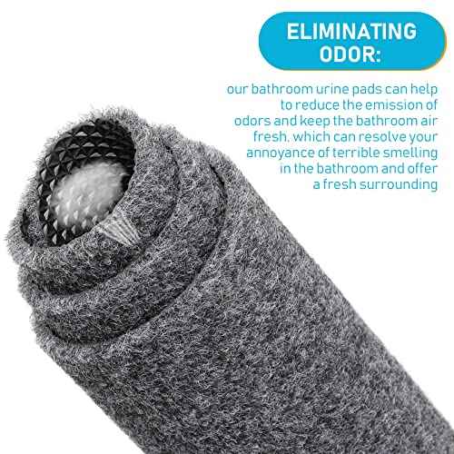 Nuanchu 6 Pack Nonslip Urinal Mats, Bathroom Urinal Mat for Floor, Water Absorption and Breathable Commercial Splash Mats for Men Bathroom Restroom, 17. 3" x 22" (Grey)