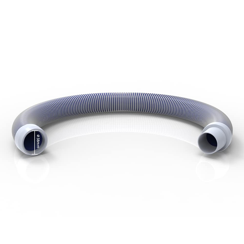 POOLWHALE Professional Swimming Pool Vacuum Cleaner Hose -1.5” 8 Piece Hoses, Perfect Vacuum Extension/Replacement - Compatible with all Major Automatic Pool Cleaners