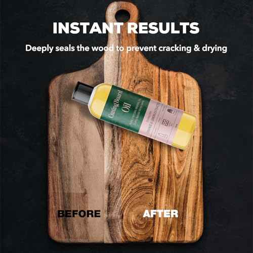 Cutting Board Oil - Natural Mineral Oil for Cutting Board - Enriched with Lemon and Orange Oils - Butcher Block Oil and Conditioner - Mineral Oil for Wooden Cutting Board & Utensils - 6.7oz