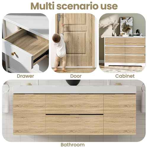 Wood Contact Paper Peel and Stick - Self Adhesive Vinyl Wrap Cabinet Wooden Oak Grain Wallpaper - Kitchen Waterproof Countertop Wall Cover Roll - Removable Covering for Counter Furniture 11.8x78.7in