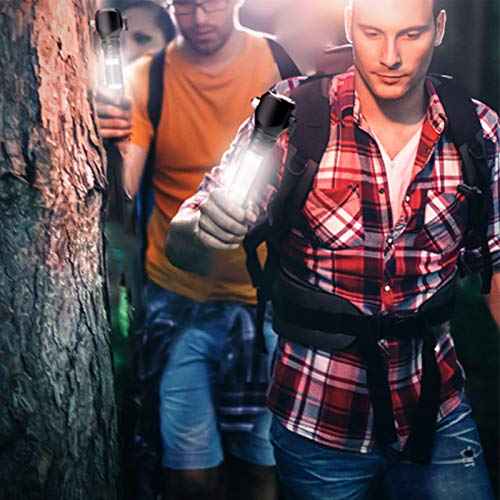 Delxo 2 Pack Tactical Flashlight, Rechargeable Flashlights,Waterproof Handheld Solar Powered Patriot Flashlights with LED Flash Light 2400mAh Battery for Emergency,Camping,Survival Gear,Road Trip