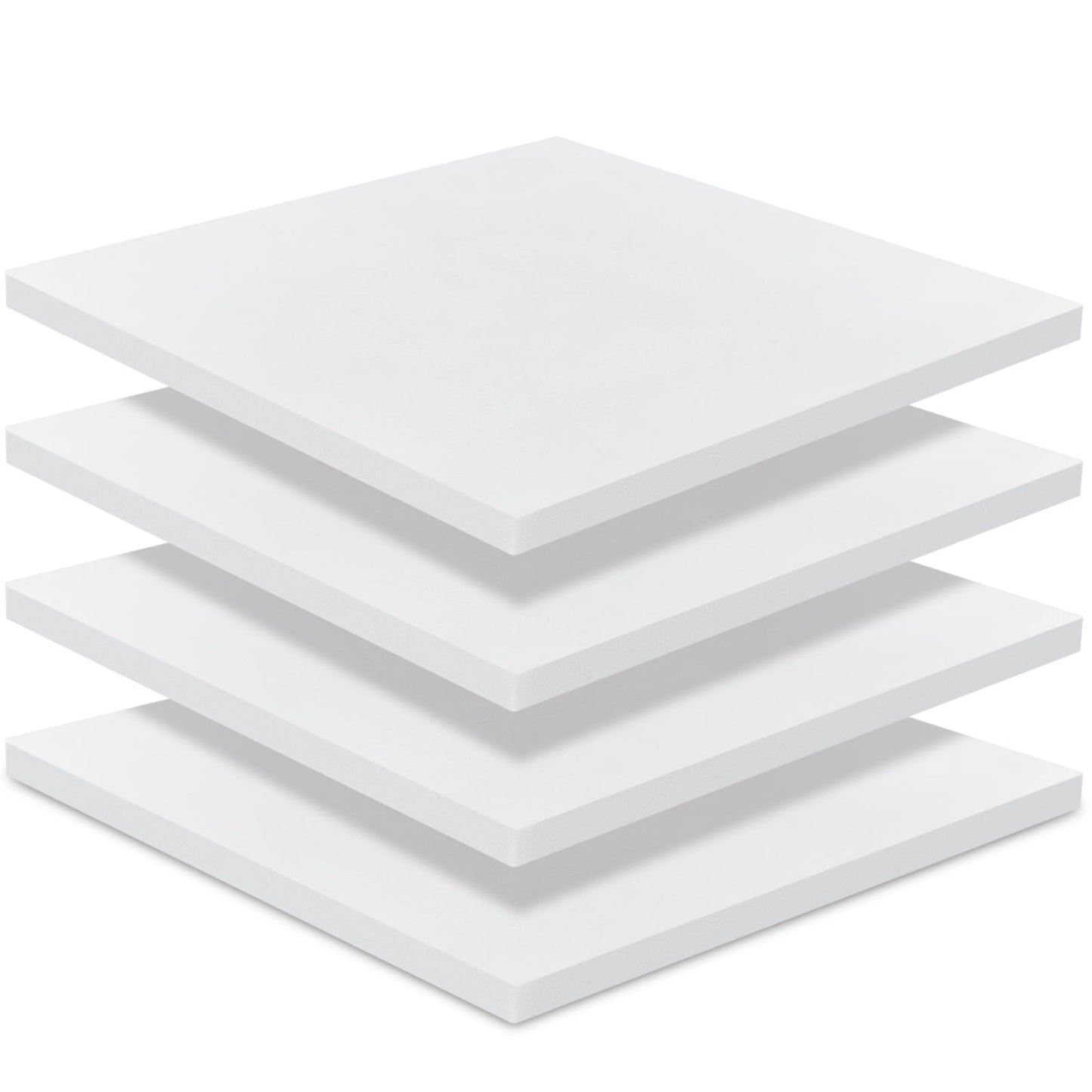 Frienda 4 Pack 1" x 18" x 18" Upholstery High Density Foam Cushion Seat Replacement Square Cut to Size Foam Couch for Patio Furniture Commercial Dinning Chair Couches Benches Padding DIY Projects