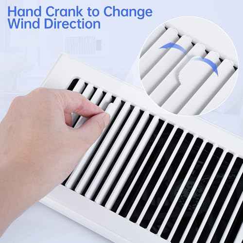 Register Booster Fan,10-Speed Smart Heating Cooling AC Vent Fan for 4" x 10" vent booster,Register Vent with Thermostat,for Room,Home(White)