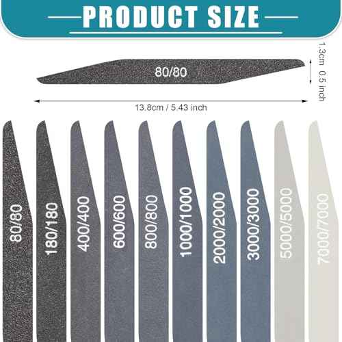40 Pcs Model Sanding Sticks Set Include 10 Polishing Sticks Assorted 30 Double End Matchsticks Fine Detailing Sanding Twigs Coded Abrasive Tools for Tight Spaces Models(Double Angle)