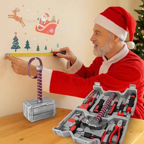 Mighty Thor Hammer Tool Box - Durable & Portable 29-in-1 Kit with Epic Mjolnir Design, Perfect Men's Gift for Travel, Home, and Garage Use