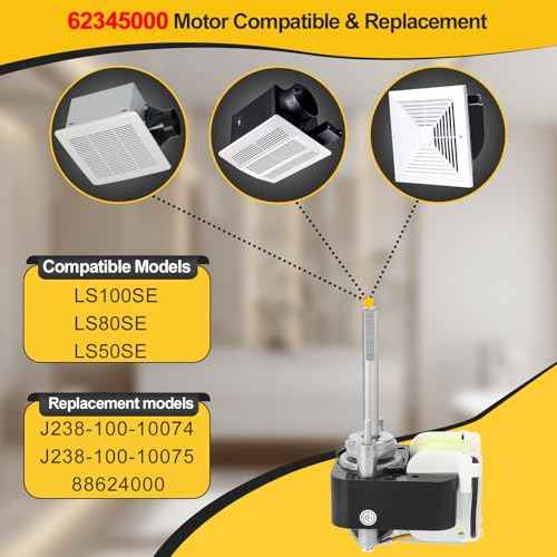 62345000 88624000 Motor Replacement - Quiet Operation, Easy Installation, Long-Lasting Performance, Compatible with LS100SE, LS50SE, LS80SE, Replaces Part J238-100-10074 and J238-100-10075