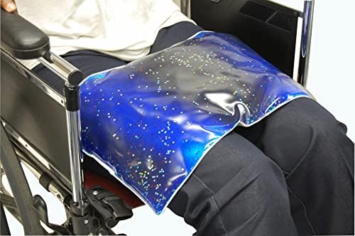 Skil-Care Weighted Rectangular Lap Pad Blue Gel, 7lbs - Vinyl Covered, Heat Sealed, Calming Sensory Aid, Wipe Clean, Calms User, 914508