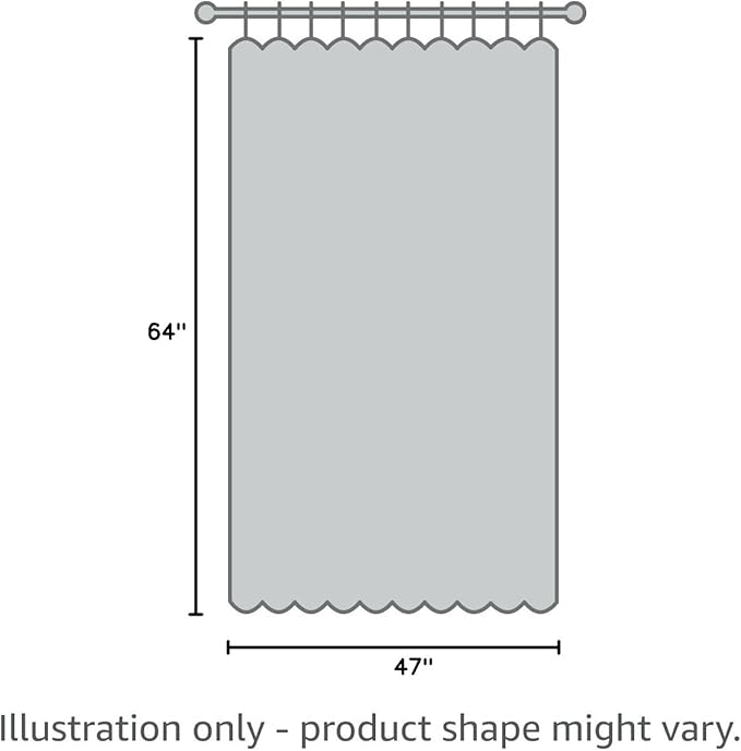 Barossa Design RV Shower Curtain Liner with 3 Magnets - 47" x 64" Camper Shower Curtain for Travel Trailers, Waterproof PEVA Liner for Camping Stall, PVC Free, Metal Grommets - Clear, 47x64