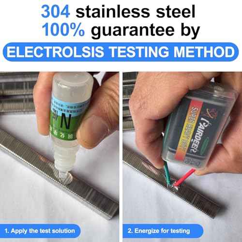 20 Gauge 304 Stainless Steel T/50 Staples - 3/8" Crown Upholstery Staples, 1/4"~9/16" Leg Length, 1008 Counts, Compatible with Staple Gun & T-50 Stapler (1/4"-1008 pcs)