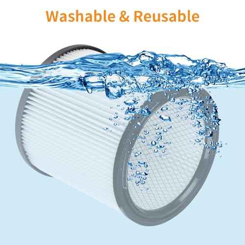 DXVC6910 Cartridge Filter Replacement for DEWALT Wet Dry Vacuum Cleaners 6-16 Gallon, Compatible with Dewalt DXV06P DXV09P DXV10P DXV10PL DXV10SA DXV12P DXV14P DXV16P, 2 Pack