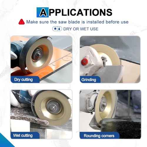 Diamond Grinding Cup Wheel 4-1/2 Inch - 115mm Diamond Cutting Disc for Dekton Porcelain Tile Ceramic Granite Marble Grinding Disc Fits 7/8-5/8 Inch Arbor 2pcs