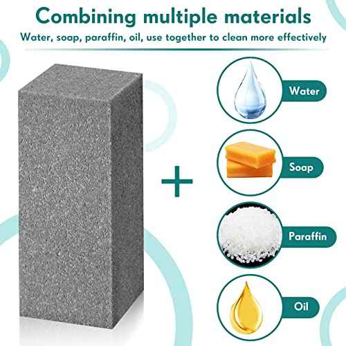 Batiyeer Soft Gummy Stone for Skis, Grinding Rubber Gummy Abrasive Block Stone, Snowboard Ski Equipment for Removing Rust and Burrs, 50 x 20 x 20 Mm, 60 Grit