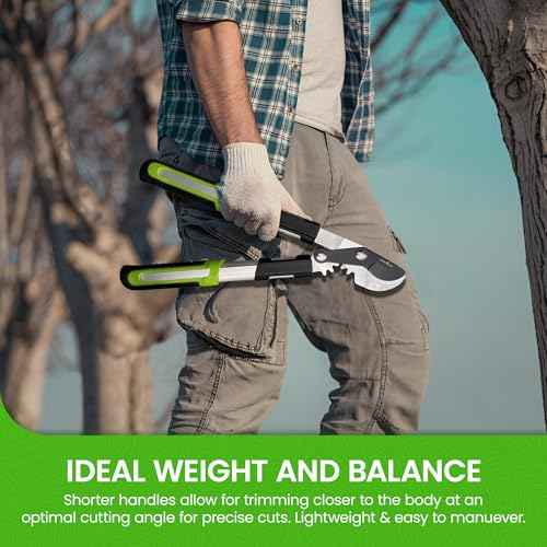 GARDEN GURU Bypass Loppers Tree Trimmer Clipper - 3X Cutting Power Gardening Loppers Pruning Shear -Comfort Grip Handles -High Carbon Steel Blade ? Heavy Duty Branch Cutter ?Cut Thick Branches w Ease