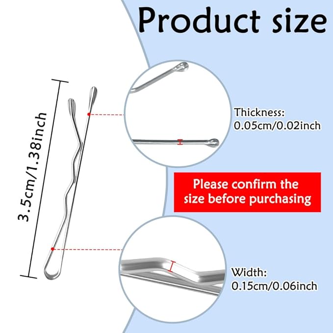 220 Ct 1.38 Inch Mini Silver Gray Cute Bobby Pins with Metal Box, Small Hair Bobby Pins for Buns, YINGFENG Premium Gray Hair Pins for Kids, Girls and Women, Great for All Hair Types