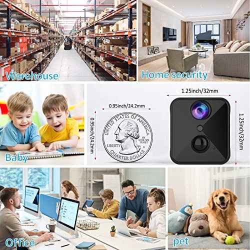 4K WiFi Hidden Camera with Free Cloud Storage, 120¡Æ Mini Spy Cam, Smart Motion Detection, Night Vision, Wireless Indoor Nanny Cam for Home Security