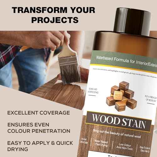 Wood Stain - Stain for Wood - Natural Stain for Furniture - Water Based | Fast Drying, Low Odor - Outdoor & Indoor Paint for Paneling, Cabinets and More - 6.7oz (Red Cherry)