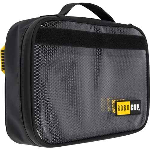 ROBOCUP Organization Storage Pouch Set of 4 with Waterproof Zippers, Grab Handle, Heavy Duty Materials, Reinforced Stitching, Hook&Loop Patch Areas. Perfect for Work, Home and Travel