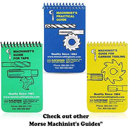 Morse Machinist's Guide for Taps - Machinist Handbook for Machinery Reference for Taps - Keep in Your Pocket or Toolbox