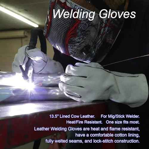 MIG Welding Tools,8sets,Chipping Hammer,Leather Welding Gloves 13.5",Soapstone Holder,50LB Welding Magnet,Welpers Pliers 8",MIG Nozzle Reamer,Wire Brush