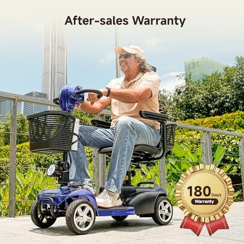 iScooter X02 Pro Mobility Scooter, 20Miles Foldable Mobility Scooter for Seniors & Adult, Powered Electric Wheelchair Device with Removable Battery, 300lb Capacity,Dual Baskets,Crutch Holder,USB Port