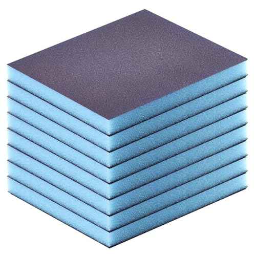 Sanding Sponge, 8 Pieces 320 Grit Sanding Blocks, Reusable and Washable Sand Sponge Kit for Plastic, Wood, Metal, Furniture