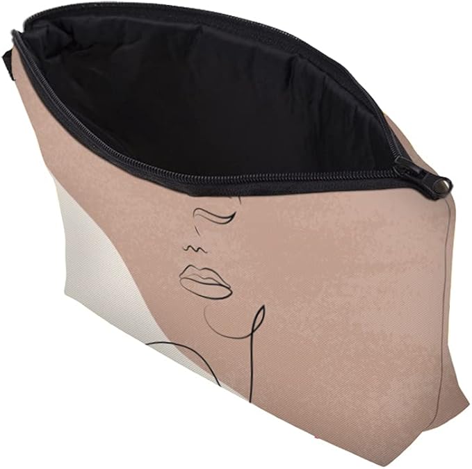 Deanfun Makeup Case Small, Cosmetic Zipper Bag Waterproof for Purse Mini, Women Cute Traveling Accessories Pouch for Ladies Thanksgiving Christmas Gifts(D2-55419)
