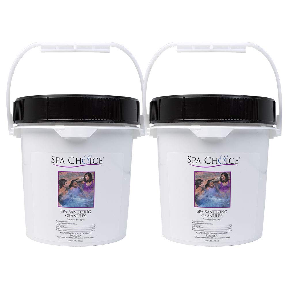 SpaChoice 5-Pounds 2-Pack Premium Spa Sanitizing Granules, Spa Chlorine Granules for Hot Tub, Made in USA