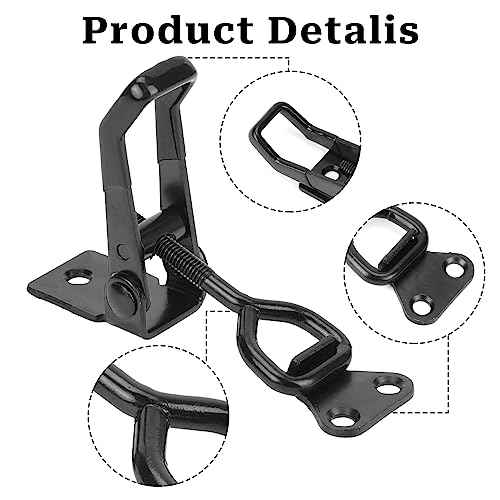 2 PCS Black Toggle Latch Clamp 300lbs Heavy Duty Adjustable Pull Latch - Quick Release Smoker Door Metal Clamps for Box, Gate, Cabinet, Case