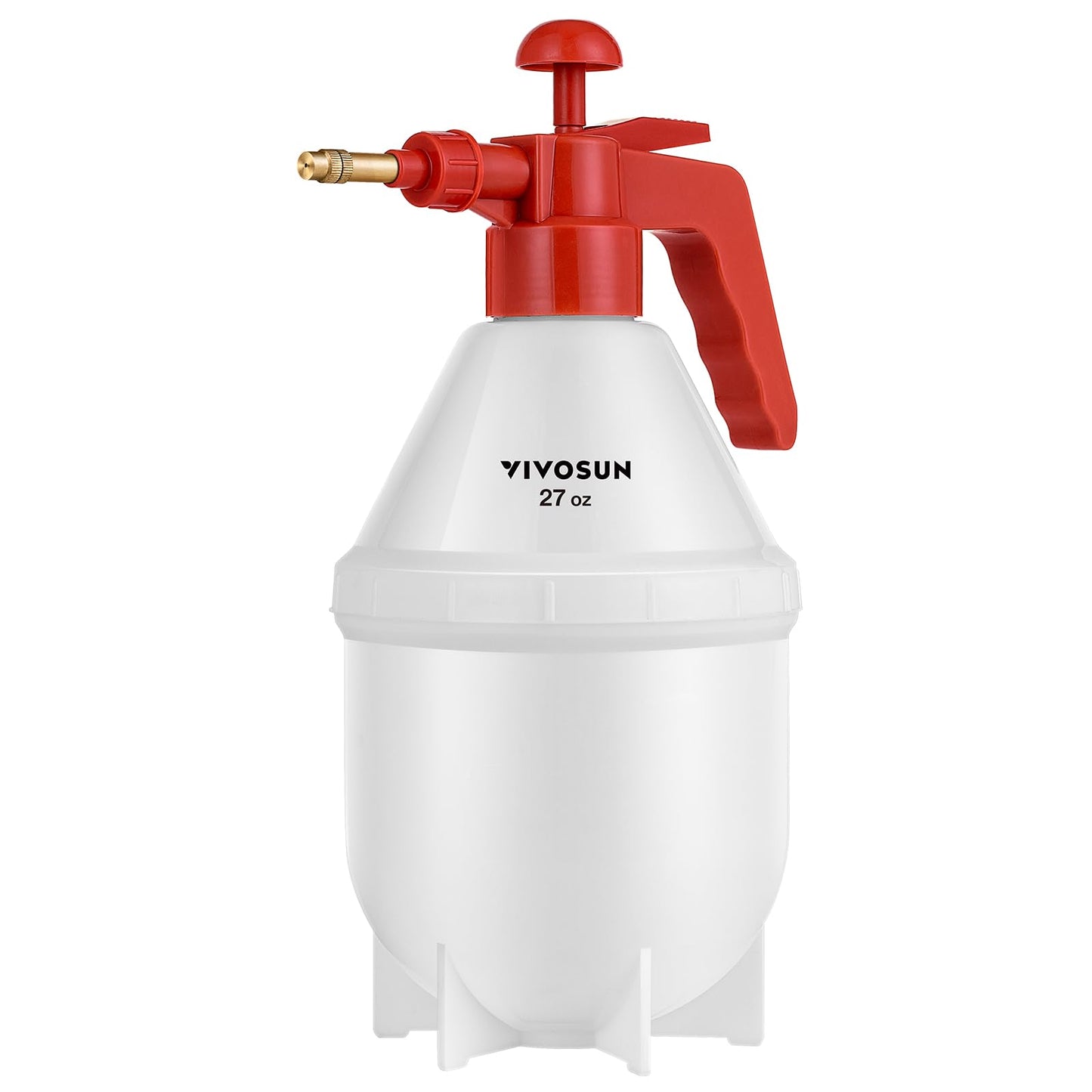 VIVOSUN 27oz Pump Sprayer, Handheld Garden Water Sprayer Bottle with Adjustable Brass Nozzle, for Spraying Plants, Flowers, Weeds and Cleaning, Red