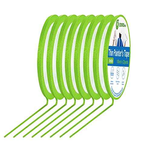 EDSRDRUS Thin Painters Tape 1/8", 1/4", 1/2" Width Options Painter's Tape Paint Tape Fine Line Masking Tape, Pinstriping Tape, DIY Art, Wall Decoration, Car Auto Paint Smart Selection 3" Large Core