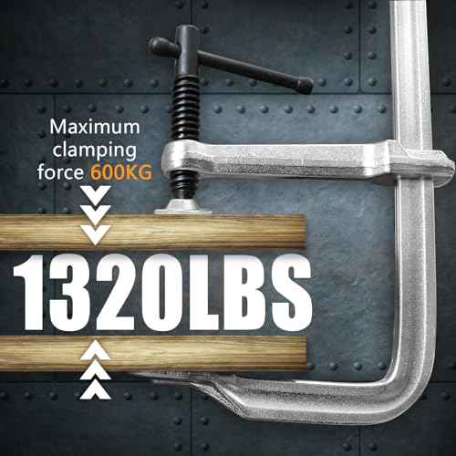 4-Pack 12-Inch Heavy-Duty F-Clamps for Welding, Woodworking & Metalworking ? 550 lbs Load Capacity, 3 Inch Throat Depth, All-Steel Construction (4-Pack - 12 Inch - 3 Inch)