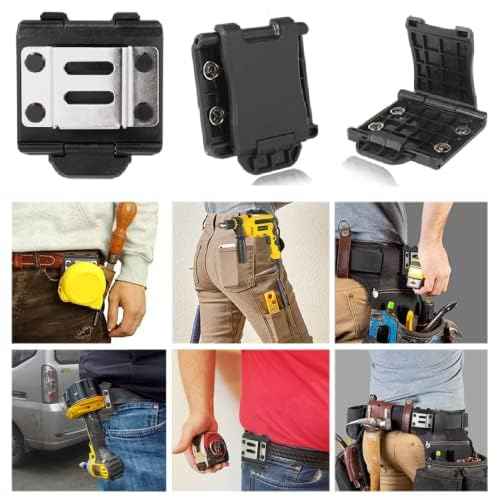 Measuring Tape Holder for Belt, Tape Measure Holster Holder, Holster for Drill with Belt Clip Hook, Yellow, 2Pack