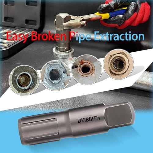 Pipe Extractor Set, 9-Piece Heavy Duty Steel Broken Pipe Extractors for Removing Damaged Threaded Pipes & Fittings from 1/8" to 1", with Durable Storage Case, Ideal Tools for Plumbers Mechanics DIY