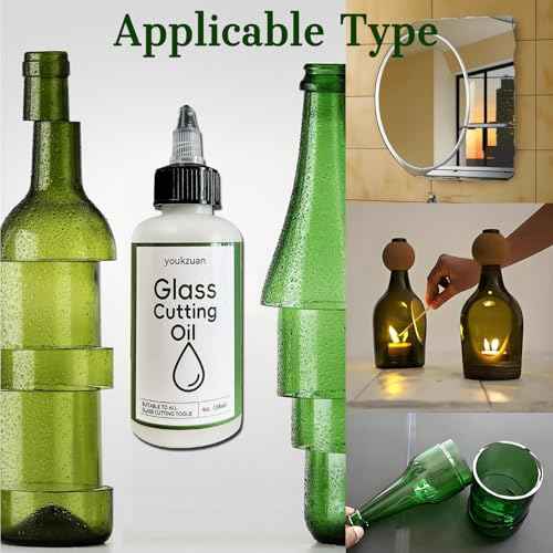Glass Cutting Oil, 4 oz Suitable to All Glass Cutting Tools, Glass Cutter Oil for Stained Glass, Glass Bottles, Tile Cutter, Mosaic, and Mirrors