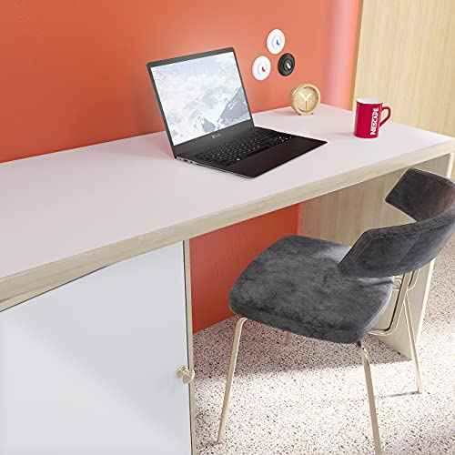 Decotalk Solid White Wallpaper Stick and Peel for Walls 12 x 120 inch Thick Self Adhesive Wallpaper Removable White Contact Paper Matte for Bedroom Living Room Nursery Furniture Cabinets Classroom