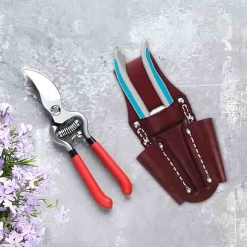 Portable Cowhide Tool Storage Bag with Multiple Pockets Repairing Tool Pouch for Wrenches Electrical Tools for Gardening and Construction