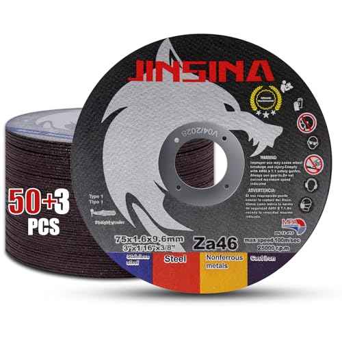 Cut Off Wheels 12 PCS, 3 Inch Metal and Stainless Steel Cutting Wheel, Fast Cutting Disc for Angle Grinder (3 x 1/16 x 3/8inch) 10+2pcs