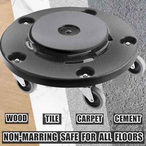 Replcament Casters for Brute Trash Bin Dolly Set of 10, 3-Inch Trash Can Dolly Replacement Wheels(375LBS-2)
