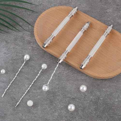 4 Pcs Double-Ended Pin Vise DIY Hand Drill Pin Vise Wire Twisting Tools for Jewelry Making Mini Pin Vise for Winding Copper Wire Jewelry Making Tools