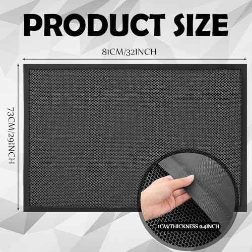 Nuanchu 10mm x 32 x 29in Extra Large and Thick Mat for Under Washer and Dryer, Waterproof Floor Pad, Laundry Machine Non-Slip Shockproof Pad for Floor Protection, Shock Absorbing, Noise Reducing