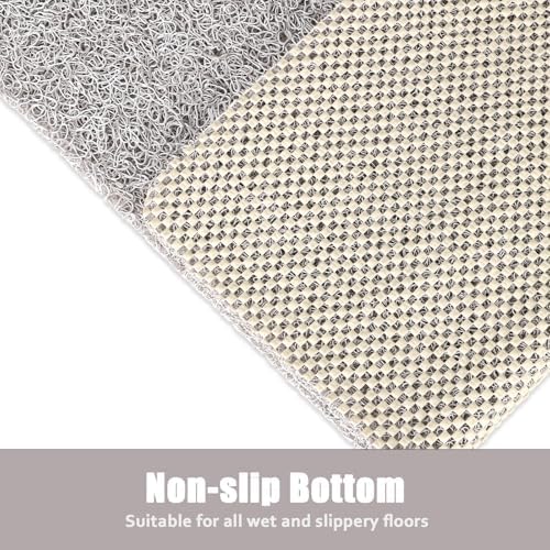 Shower Mat Non Slip - 32x32 Inch Soft Comfort Bath Mat with Drainage Holes, PVC Loofah Massage Bathmat for Shower, Tub, Bathroom, Wet Areas, Quick Drying