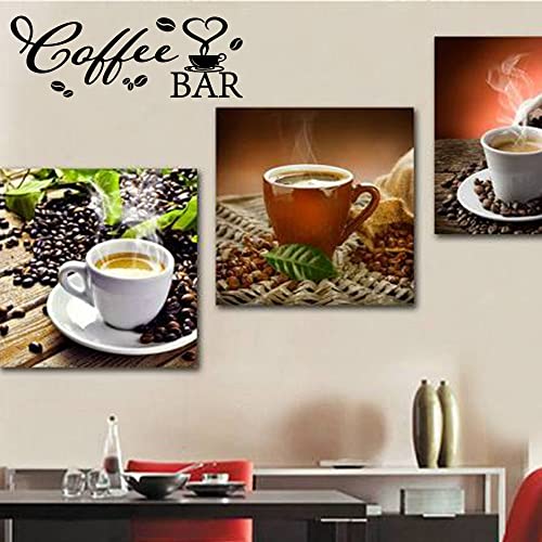 Coffee Bar Removable Vinyl Wall Decals | Kitchen & Office Decor | Coffee Bar Sign