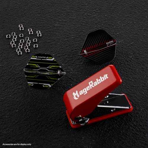Dart Flight Hole Punch Tool, Dart Flight Hole Punch with 100 Metal O Rings, Dart Accessories Puncher for PET Flights,Dart Flight Punch Tool