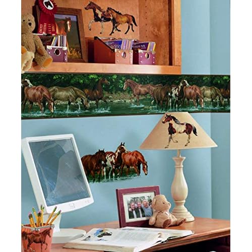 RoomMates RMK1017SCS Wild Horses Peel and Stick Wall Decals
