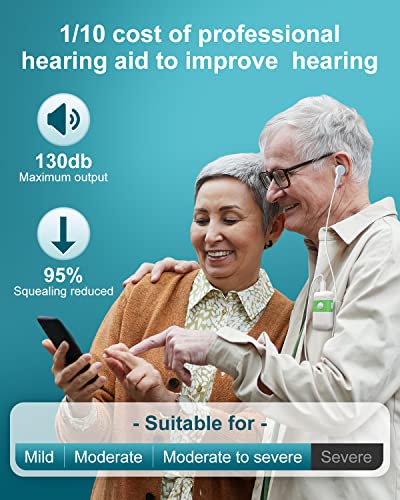 Hearing Amplifier-Personal Sound Amplifier Rechargeable Hearing Amplifier For Senior with Noise Celling,Hearing Aid Amplifier for Adults,Hearing Assistance Personal Hearing Amplifer For One Ear