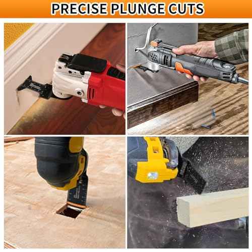 118PCS Oscillating Tool Blades Metal Wood Cutting, Professional Curved Edge Oscillating Saw Blades with Titanium Multitool Blades, Compatible with Dewalt Milwaukee Ryobi Rockwell Fein