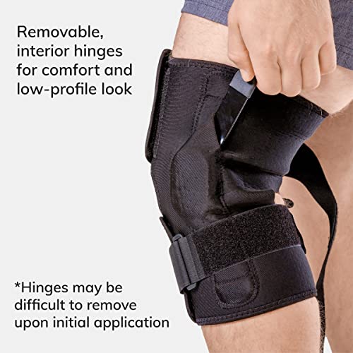 BraceAbility Torn Meniscus ROM Knee Brace - Plus Size Hinged Post Surgery Support with Flexion Extension Control for Hyperextension Locking, Ligament PCL or ACL Tears, Osteoarthritis Relief (3XL)