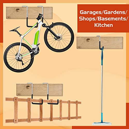 Hotop 18 Pcs Rafter Hanger Heavy Duty Large S Hooks Rafter Hanger for Garage Ladder Bike Fence Storage Organizer S Shaped Hooks(Black)