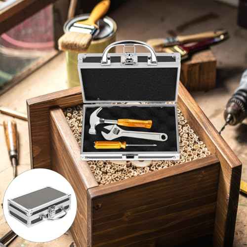 Mini Briefcase Aluminum Tool Holder Box Case, Baby Briefcase Zarges Aluminum Cases Professional Flight Briefcase Tool Box Travel Luggage Organizer Case for Craftsman Carry Man